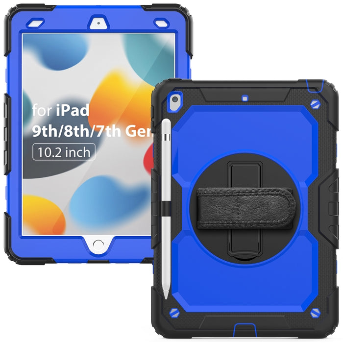 Funda protectora de silicona a prueba de golpes + PC con soporte y correa para el hombro y ranura para bolígrafo