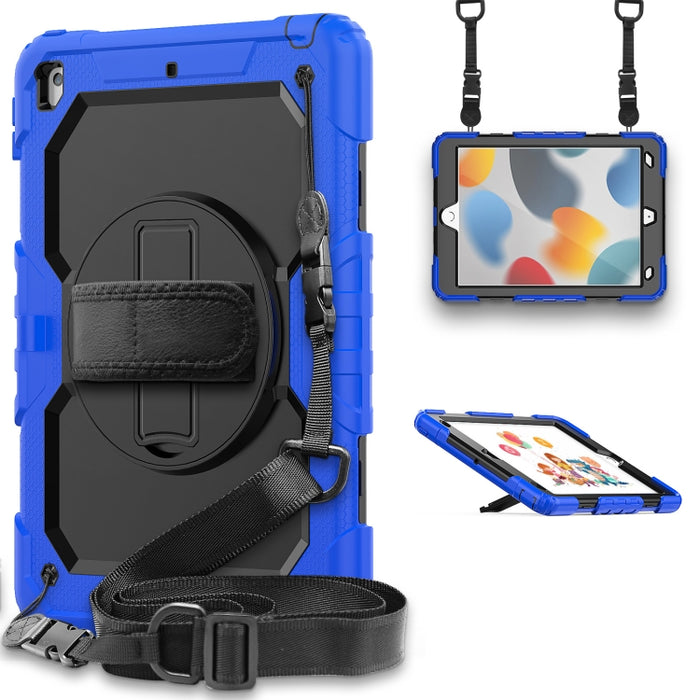 Funda protectora de silicona a prueba de golpes + PC con soporte y correa para el hombro y ranura para bolígrafo