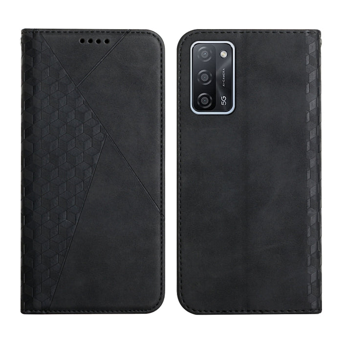 Patrón de diamante Empalme Piel Sensación Magnética Funda de cuero con tapa horizontal con ranuras para tarjetas y soporte y billetera, For OPPO A16s / A16 / A54s / A53s 5G / A55 5G, For OPPO Realme V13 5G / Realme 8 5G, For Xiaomi Redmi 10            ...