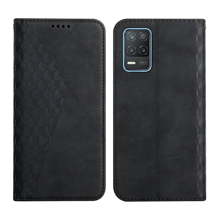 Patrón de diamante Empalme Piel Sensación Magnética Funda de cuero con tapa horizontal con ranuras para tarjetas y soporte y billetera, For OPPO A16s / A16 / A54s / A53s 5G / A55 5G, For OPPO Realme V13 5G / Realme 8 5G, For Xiaomi Redmi 10            ...