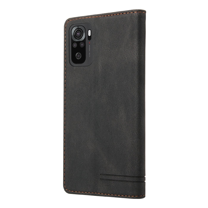 Estuche de cuero con tapa horizontal con cepillo antirrobo Skin Feel con soporte, ranuras para tarjetas y billetera, For Xiaomi Redmi Note 10, For Xiaomi Redmi Note 10 Pro, For Xiaomi Redmi 9, For Xiaomi Redmi 9A, For Xiaomi Redmi 9C, For Xiaomi Redmi ...