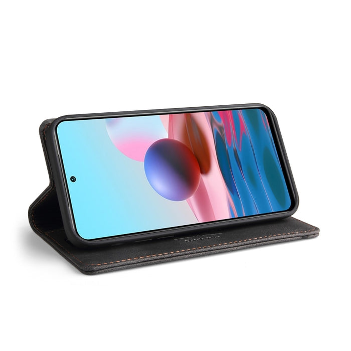 Estuche de cuero con tapa horizontal con cepillo antirrobo Skin Feel con soporte, ranuras para tarjetas y billetera, For Xiaomi Redmi Note 10, For Xiaomi Redmi Note 10 Pro, For Xiaomi Redmi 9, For Xiaomi Redmi 9A, For Xiaomi Redmi 9C, For Xiaomi Redmi ...