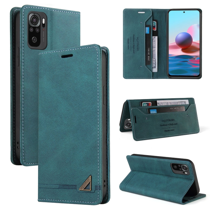 Estuche de cuero con tapa horizontal con cepillo antirrobo Skin Feel con soporte, ranuras para tarjetas y billetera, For Xiaomi Redmi Note 10, For Xiaomi Redmi Note 10 Pro, For Xiaomi Redmi 9, For Xiaomi Redmi 9A, For Xiaomi Redmi 9C, For Xiaomi Redmi ...