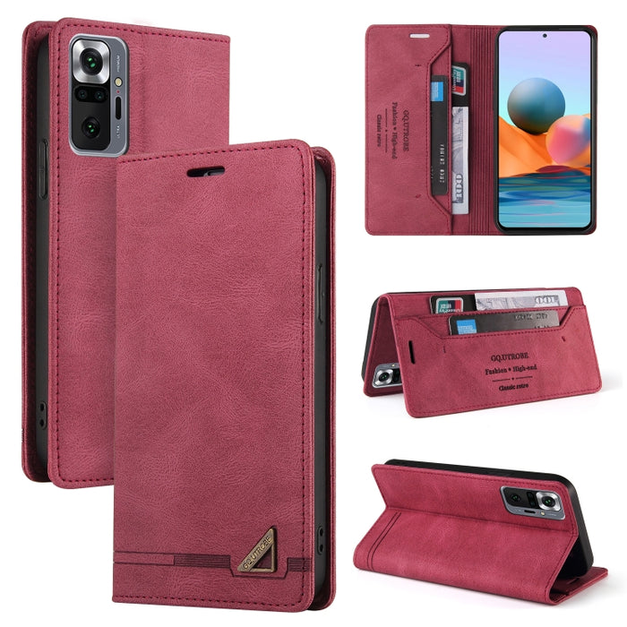 Estuche de cuero con tapa horizontal con cepillo antirrobo Skin Feel con soporte, ranuras para tarjetas y billetera, For Xiaomi Redmi Note 10, For Xiaomi Redmi Note 10 Pro, For Xiaomi Redmi 9, For Xiaomi Redmi 9A, For Xiaomi Redmi 9C, For Xiaomi Redmi ...