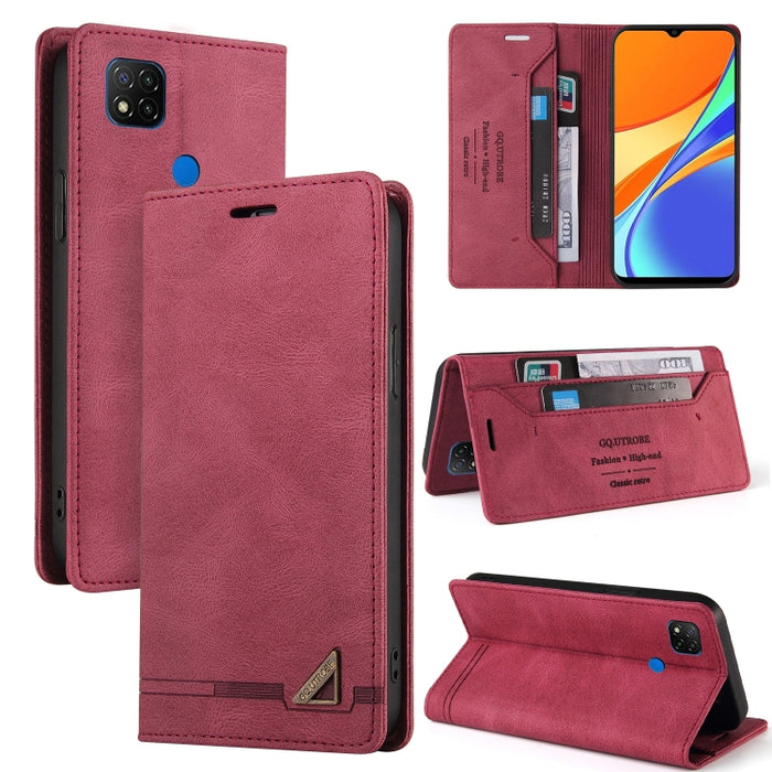 Estuche de cuero con tapa horizontal con cepillo antirrobo Skin Feel con soporte, ranuras para tarjetas y billetera, For Xiaomi Redmi Note 10, For Xiaomi Redmi Note 10 Pro, For Xiaomi Redmi 9, For Xiaomi Redmi 9A, For Xiaomi Redmi 9C, For Xiaomi Redmi ...