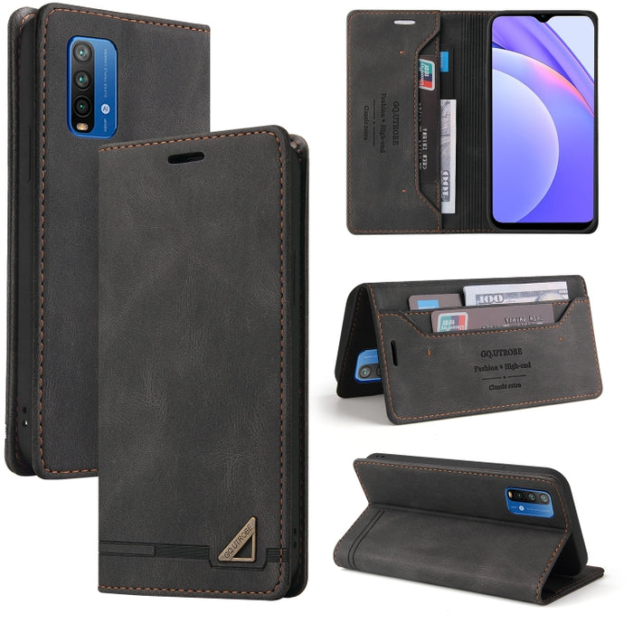 Estuche de cuero con tapa horizontal con cepillo antirrobo Skin Feel con soporte, ranuras para tarjetas y billetera, For Xiaomi Redmi Note 10, For Xiaomi Redmi Note 10 Pro, For Xiaomi Redmi 9, For Xiaomi Redmi 9A, For Xiaomi Redmi 9C, For Xiaomi Redmi ...