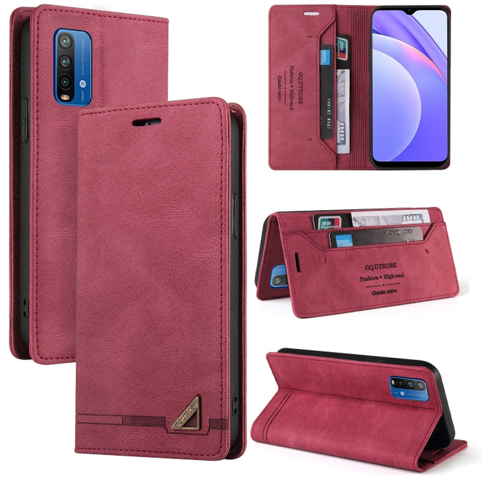 Estuche de cuero con tapa horizontal con cepillo antirrobo Skin Feel con soporte, ranuras para tarjetas y billetera, For Xiaomi Redmi Note 10, For Xiaomi Redmi Note 10 Pro, For Xiaomi Redmi 9, For Xiaomi Redmi 9A, For Xiaomi Redmi 9C, For Xiaomi Redmi ...