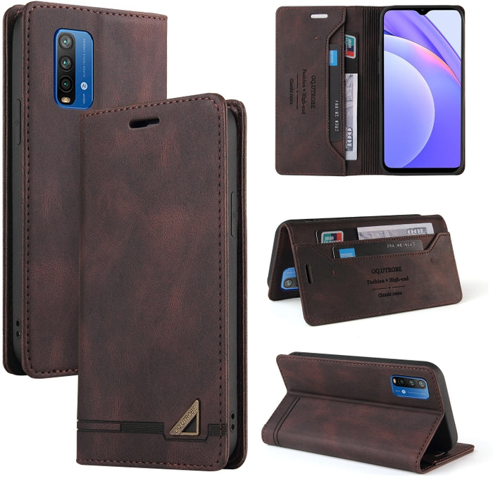 Estuche de cuero con tapa horizontal con cepillo antirrobo Skin Feel con soporte, ranuras para tarjetas y billetera, For Xiaomi Redmi Note 10, For Xiaomi Redmi Note 10 Pro, For Xiaomi Redmi 9, For Xiaomi Redmi 9A, For Xiaomi Redmi 9C, For Xiaomi Redmi ...