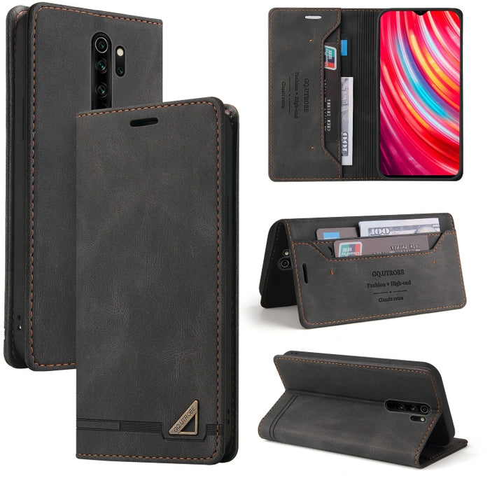 Estuche de cuero con tapa horizontal con cepillo antirrobo Skin Feel con soporte, ranuras para tarjetas y billetera, For Xiaomi Redmi Note 10, For Xiaomi Redmi Note 10 Pro, For Xiaomi Redmi 9, For Xiaomi Redmi 9A, For Xiaomi Redmi 9C, For Xiaomi Redmi ...