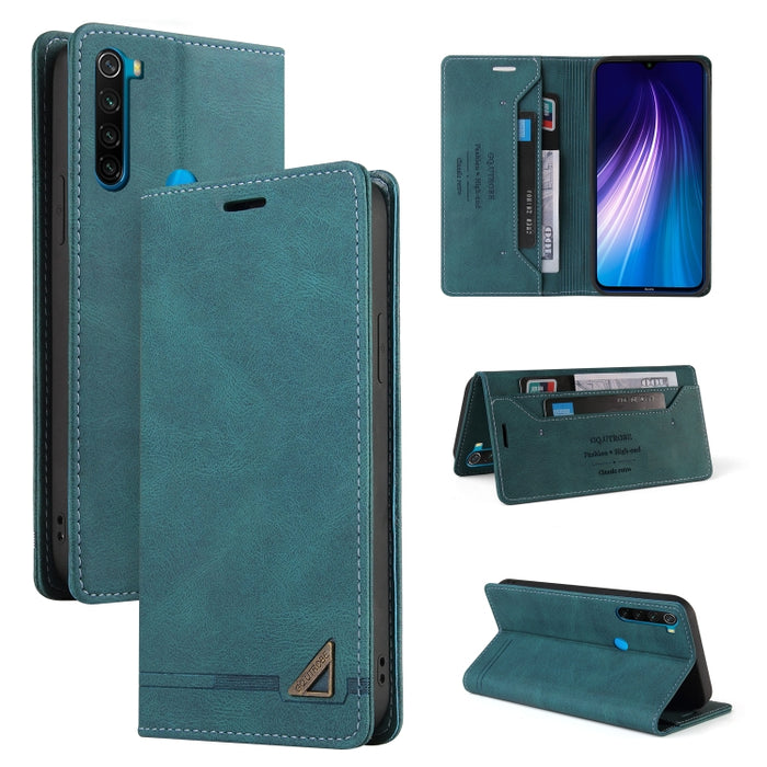 Estuche de cuero con tapa horizontal con cepillo antirrobo Skin Feel con soporte, ranuras para tarjetas y billetera, For Xiaomi Redmi Note 10, For Xiaomi Redmi Note 10 Pro, For Xiaomi Redmi 9, For Xiaomi Redmi 9A, For Xiaomi Redmi 9C, For Xiaomi Redmi ...