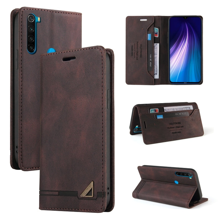 Estuche de cuero con tapa horizontal con cepillo antirrobo Skin Feel con soporte, ranuras para tarjetas y billetera, For Xiaomi Redmi Note 10, For Xiaomi Redmi Note 10 Pro, For Xiaomi Redmi 9, For Xiaomi Redmi 9A, For Xiaomi Redmi 9C, For Xiaomi Redmi ...