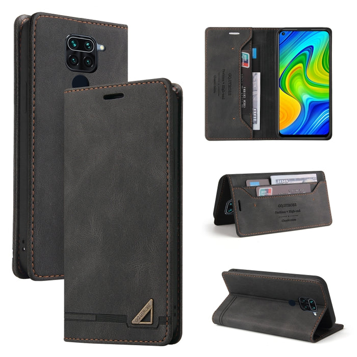 Estuche de cuero con tapa horizontal con cepillo antirrobo Skin Feel con soporte, ranuras para tarjetas y billetera, For Xiaomi Redmi Note 10, For Xiaomi Redmi Note 10 Pro, For Xiaomi Redmi 9, For Xiaomi Redmi 9A, For Xiaomi Redmi 9C, For Xiaomi Redmi ...