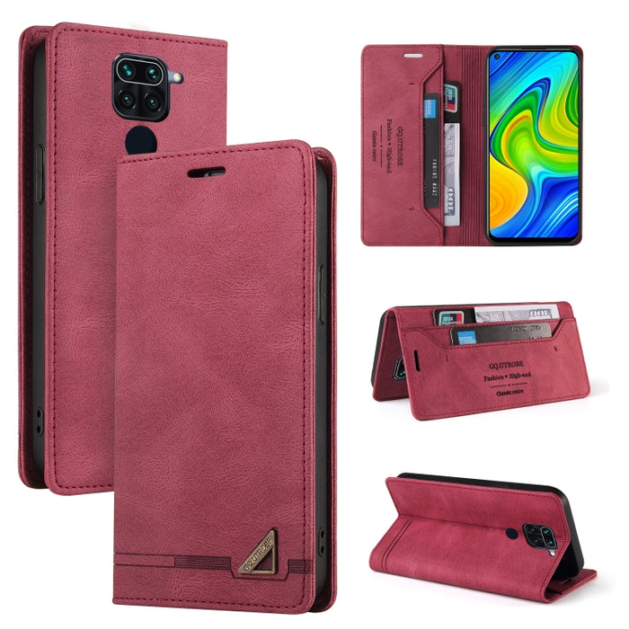 Estuche de cuero con tapa horizontal con cepillo antirrobo Skin Feel con soporte, ranuras para tarjetas y billetera, For Xiaomi Redmi Note 10, For Xiaomi Redmi Note 10 Pro, For Xiaomi Redmi 9, For Xiaomi Redmi 9A, For Xiaomi Redmi 9C, For Xiaomi Redmi ...