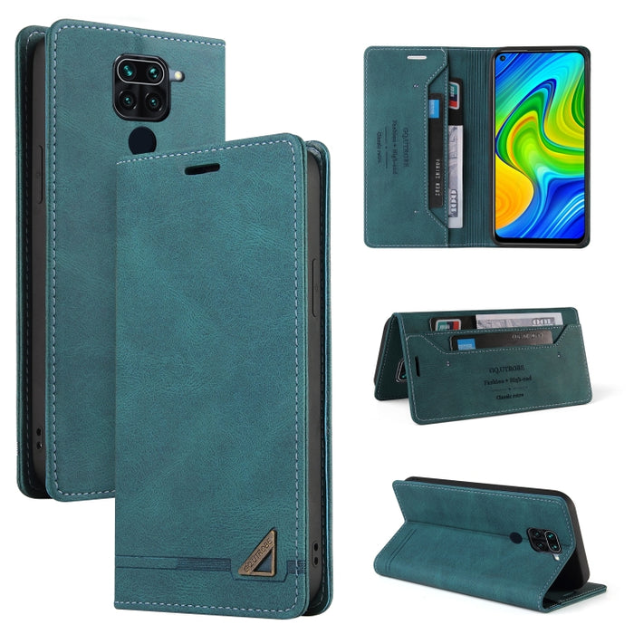 Estuche de cuero con tapa horizontal con cepillo antirrobo Skin Feel con soporte, ranuras para tarjetas y billetera, For Xiaomi Redmi Note 10, For Xiaomi Redmi Note 10 Pro, For Xiaomi Redmi 9, For Xiaomi Redmi 9A, For Xiaomi Redmi 9C, For Xiaomi Redmi ...
