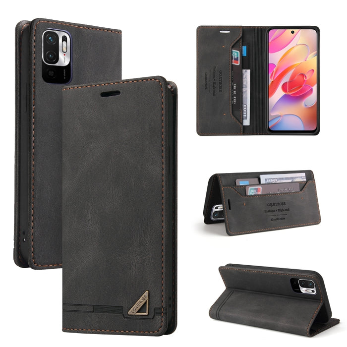 Estuche de cuero con tapa horizontal con cepillo antirrobo Skin Feel con soporte, ranuras para tarjetas y billetera, For Xiaomi Redmi Note 10, For Xiaomi Redmi Note 10 Pro, For Xiaomi Redmi 9, For Xiaomi Redmi 9A, For Xiaomi Redmi 9C, For Xiaomi Redmi ...