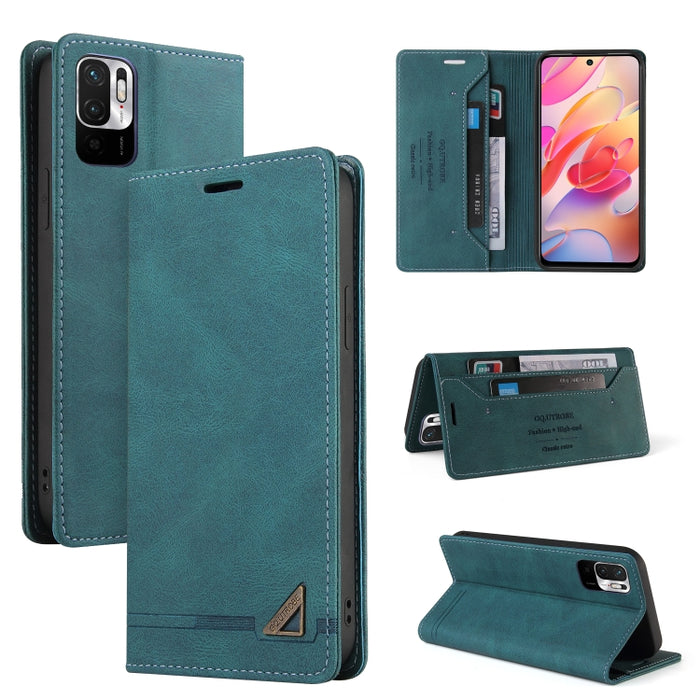 Estuche de cuero con tapa horizontal con cepillo antirrobo Skin Feel con soporte, ranuras para tarjetas y billetera, For Xiaomi Redmi Note 10, For Xiaomi Redmi Note 10 Pro, For Xiaomi Redmi 9, For Xiaomi Redmi 9A, For Xiaomi Redmi 9C, For Xiaomi Redmi ...