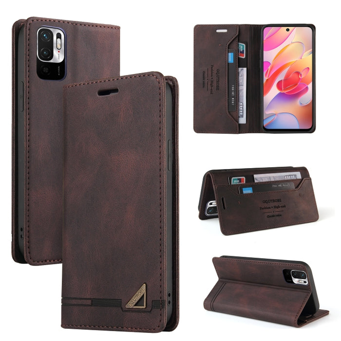 Estuche de cuero con tapa horizontal con cepillo antirrobo Skin Feel con soporte, ranuras para tarjetas y billetera, For Xiaomi Redmi Note 10, For Xiaomi Redmi Note 10 Pro, For Xiaomi Redmi 9, For Xiaomi Redmi 9A, For Xiaomi Redmi 9C, For Xiaomi Redmi ...