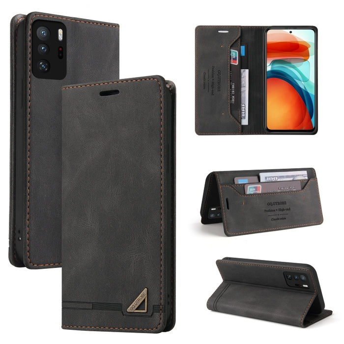 Estuche de cuero con tapa horizontal con cepillo antirrobo Skin Feel con soporte, ranuras para tarjetas y billetera, For Xiaomi Redmi Note 10, For Xiaomi Redmi Note 10 Pro, For Xiaomi Redmi 9, For Xiaomi Redmi 9A, For Xiaomi Redmi 9C, For Xiaomi Redmi ...