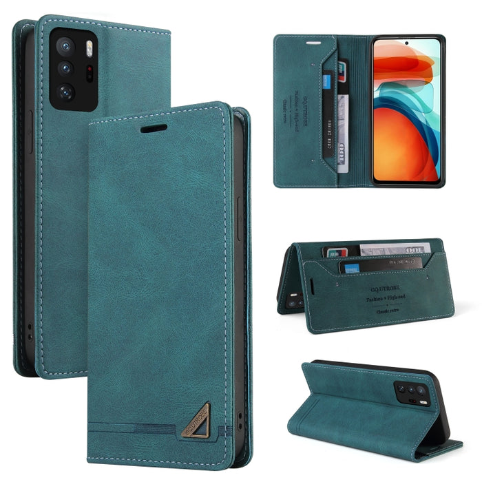 Estuche de cuero con tapa horizontal con cepillo antirrobo Skin Feel con soporte, ranuras para tarjetas y billetera, For Xiaomi Redmi Note 10, For Xiaomi Redmi Note 10 Pro, For Xiaomi Redmi 9, For Xiaomi Redmi 9A, For Xiaomi Redmi 9C, For Xiaomi Redmi ...