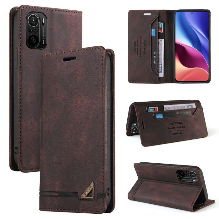 Estuche de cuero con tapa horizontal con cepillo antirrobo Skin Feel con soporte, ranuras para tarjetas y billetera, For Xiaomi Redmi Note 10, For Xiaomi Redmi Note 10 Pro, For Xiaomi Redmi 9, For Xiaomi Redmi 9A, For Xiaomi Redmi 9C, For Xiaomi Redmi ...
