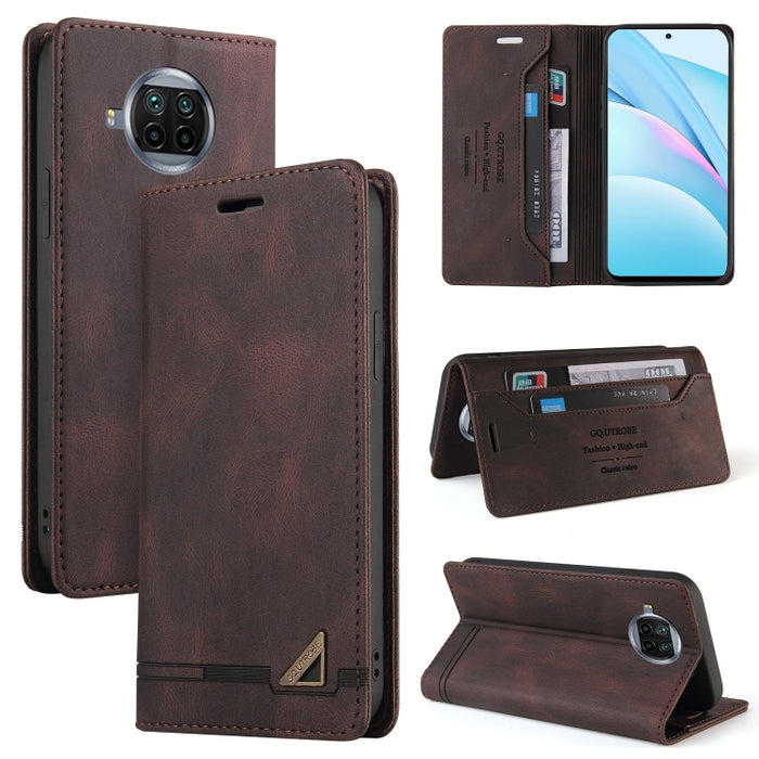 Estuche de cuero con tapa horizontal con cepillo antirrobo Skin Feel con soporte, ranuras para tarjetas y billetera, For Xiaomi Redmi Note 10, For Xiaomi Redmi Note 10 Pro, For Xiaomi Redmi 9, For Xiaomi Redmi 9A, For Xiaomi Redmi 9C, For Xiaomi Redmi ...