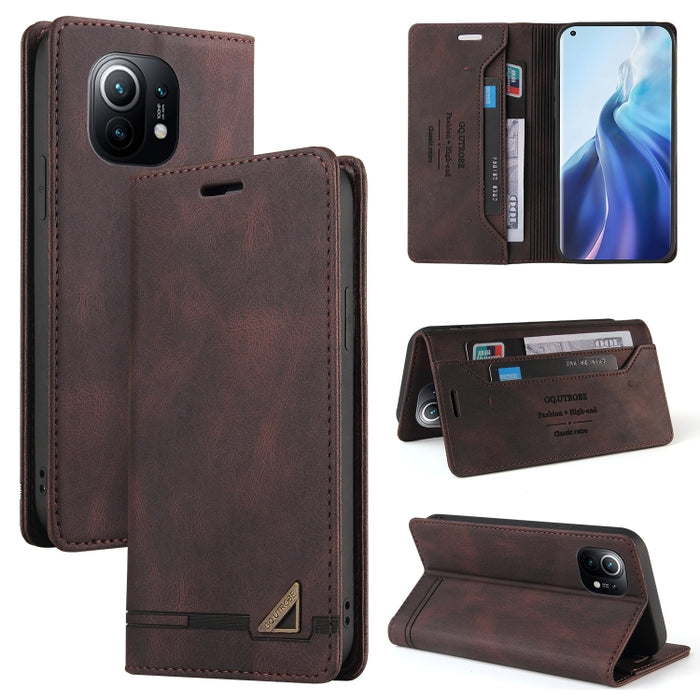 Estuche de cuero con tapa horizontal con cepillo antirrobo Skin Feel con soporte, ranuras para tarjetas y billetera, For Xiaomi Redmi Note 10, For Xiaomi Redmi Note 10 Pro, For Xiaomi Redmi 9, For Xiaomi Redmi 9A, For Xiaomi Redmi 9C, For Xiaomi Redmi ...