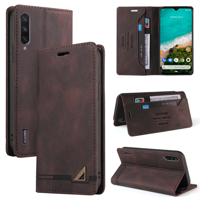 Estuche de cuero con tapa horizontal con cepillo antirrobo Skin Feel con soporte, ranuras para tarjetas y billetera, For Xiaomi Mi A3, For Xiaomi Mi CC9 / Mi 9 Lite, For Xiaomi Mi CC9 Pro, For Xiaomi Poco X3 NFC
