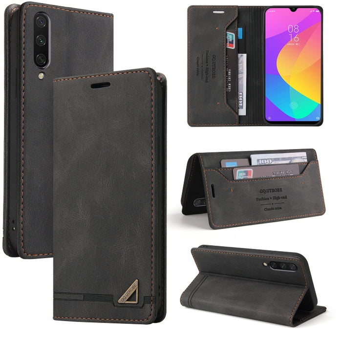 Estuche de cuero con tapa horizontal con cepillo antirrobo Skin Feel con soporte, ranuras para tarjetas y billetera, For Xiaomi Mi A3, For Xiaomi Mi CC9 / Mi 9 Lite, For Xiaomi Mi CC9 Pro, For Xiaomi Poco X3 NFC