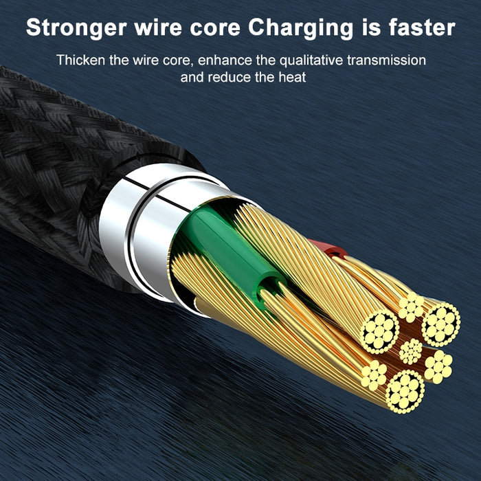 Cable de datos tejido de carga rápida ADC-003 tipo C a PD de 8 pines