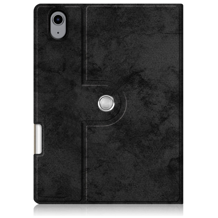 Estuche de cuero de PU con tapa horizontal de voltaje de color sólido con soporte giratorio y ranura para bolígrafo y función de reposo / activación