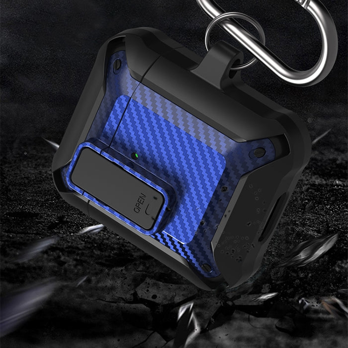 Estuche protector de fibra de carbono Bumblebee a prueba de golpes para auriculares inalámbricos con interruptor