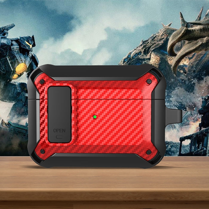 Estuche protector de fibra de carbono Bumblebee a prueba de golpes para auriculares inalámbricos con interruptor