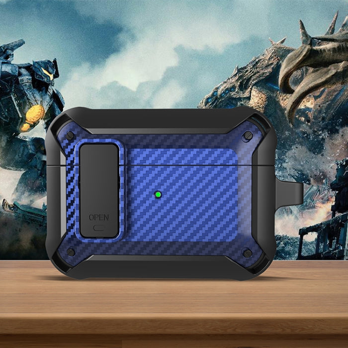 Estuche protector de fibra de carbono Bumblebee a prueba de golpes para auriculares inalámbricos con interruptor
