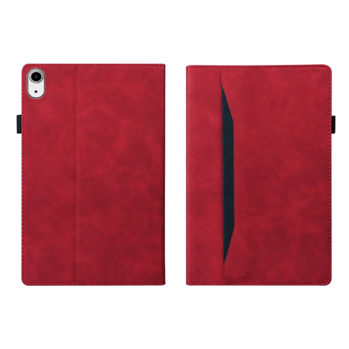 Estuche de cuero con tapa horizontal a prueba de golpes para negocios con soporte y ranuras para tarjetas y marco de fotos y ranura para bolígrafo