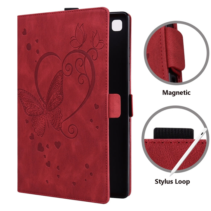 Love Butterfly Pattern Estuche de cuero con tapa horizontal con soporte y función de reposo / despertador, For Xiaomi Pad 5 / Pad 5 Pro