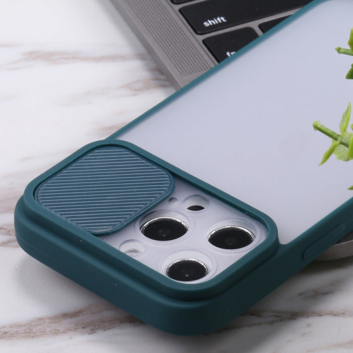 Funda protectora de TPU con diseño de cubierta de cámara deslizante