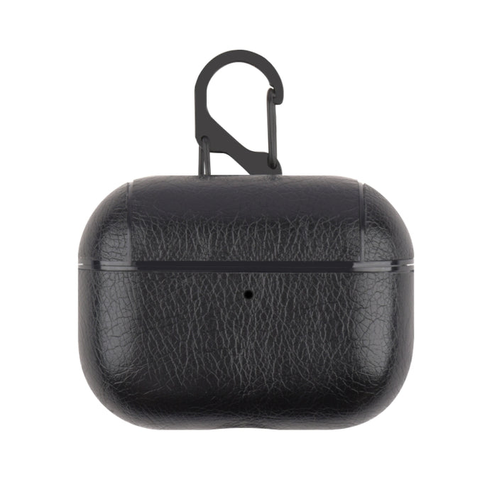 Para Apple AirPods Pro Funda protectora de cuero para auriculares inalámbricos con gancho