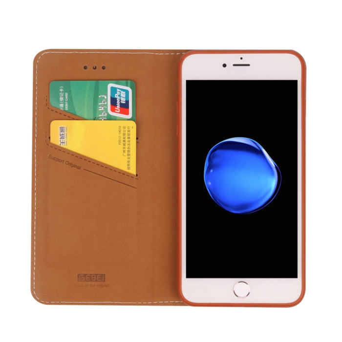 Estuche protector con tapa horizontal GEBEI PU + TPU con soporte y ranuras para tarjetas, For iPhone 8 Plus & 7 Plus, For iPhone SE 2020 & 8 & 7