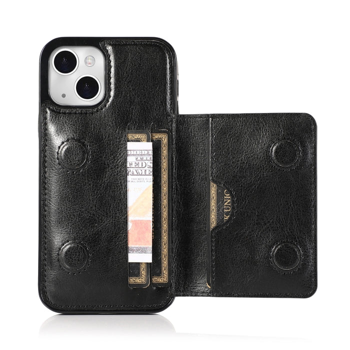 Funda protectora de PU + TPU a prueba de golpes con ranuras para tarjetas y soporte