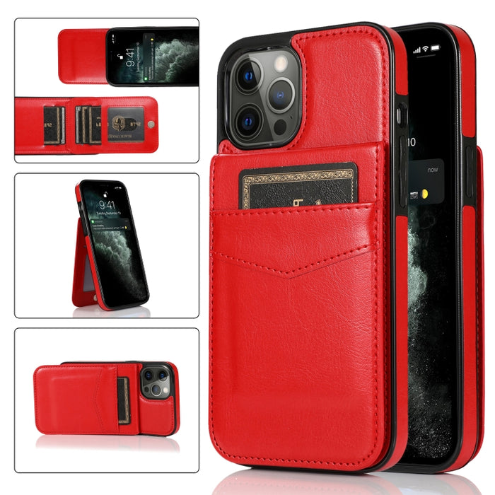 Funda protectora de PC + TPU de color sólido con soporte y ranuras para tarjetas