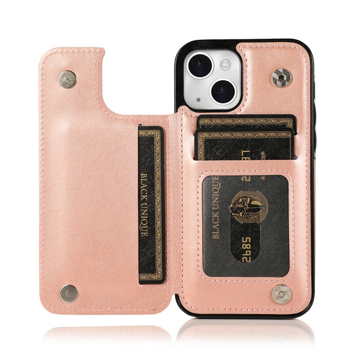 Estuche protector de PU + TPU con patrón de mandala de doble hebilla con ranuras para tarjetas y soporte y marco de fotos