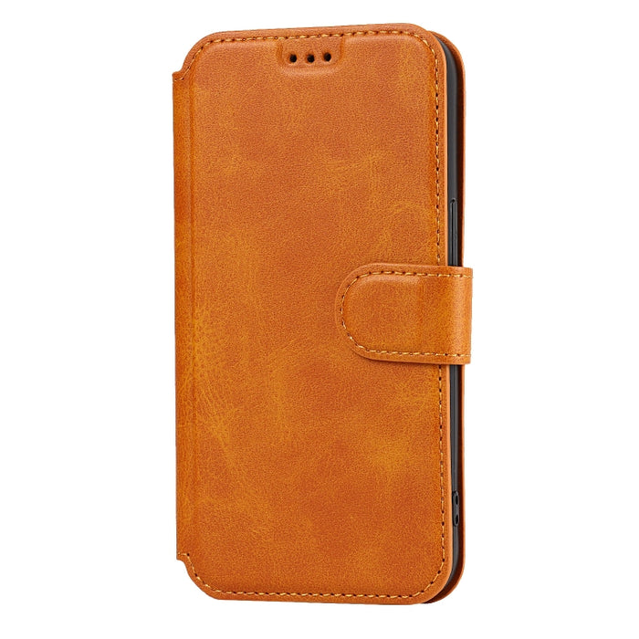 Estuche de cuero PU + TPU a prueba de golpes con ranuras para tarjetas y soporte y marco de fotos y billetera