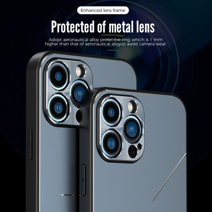 R-JUST RJ-52 Estuche protector a prueba de golpes de TPU de metal estilo 3 líneas