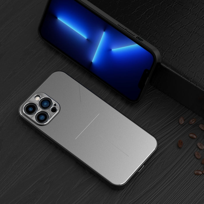 R-JUST RJ-52 Estuche protector a prueba de golpes de TPU de metal estilo 3 líneas