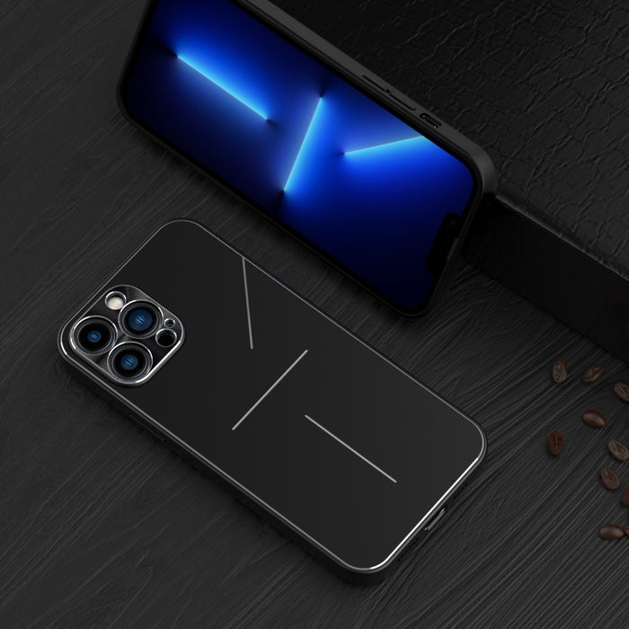 R-JUST RJ-52 Estuche protector a prueba de golpes de TPU de metal estilo 3 líneas