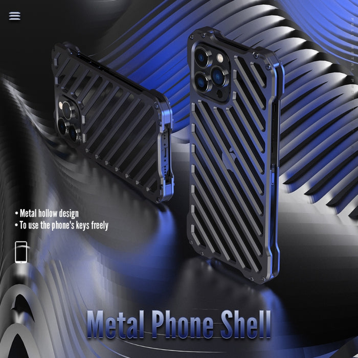 R-JUST RJ-50 Estuche protector a prueba de golpes de metal con armadura transpirable hueca
