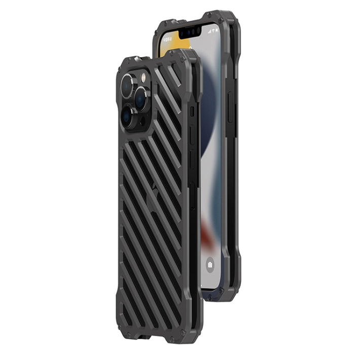 R-JUST RJ-50 Estuche protector a prueba de golpes de metal con armadura transpirable hueca