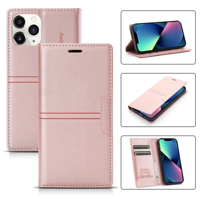 Dream Magnetic Suction Business Funda de cuero de PU con tapa horizontal con soporte, ranura para tarjeta y billetera