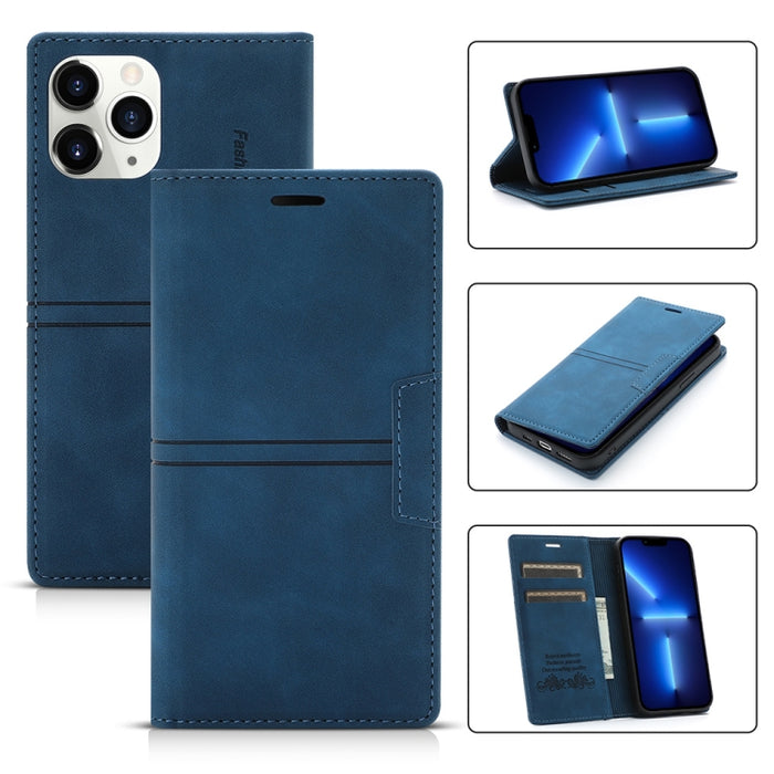 Dream Magnetic Suction Business Funda de cuero de PU con tapa horizontal con soporte, ranura para tarjeta y billetera