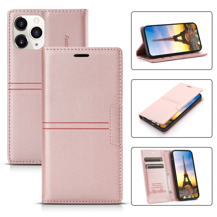 Dream Magnetic Suction Business Funda de cuero de PU con tapa horizontal con soporte, ranura para tarjeta y billetera